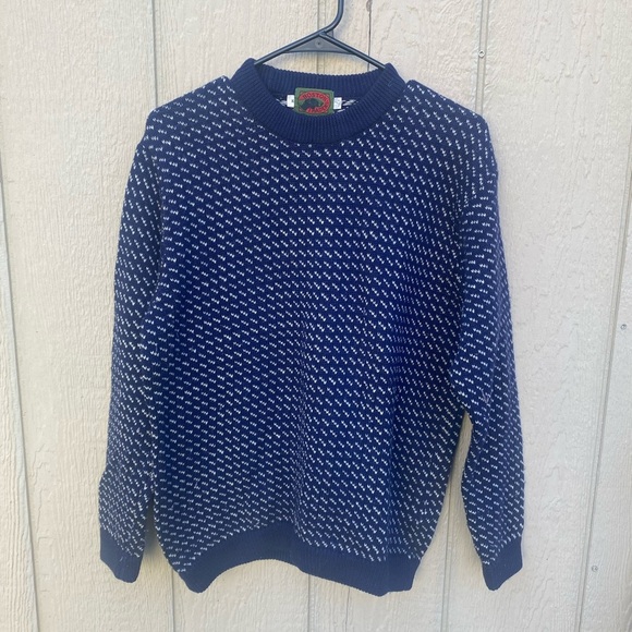 Boston Traders Sweaters - Vintage Boston Traders Birdseye Fisherman Wool Blend Sweater Size M